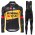 Jumbo Visma Tour De France 2021 Abbigliamento Maglia Ciclismo Manica Lunga e Salopette Lunga 1DAnz