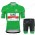 Green UAE Emirates Tour De France 2021 abbigliamento Bici Completo Maglia Ciclismo Corta e Salopette IGONN