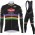 2021 Alpecin Fenix World Champion Noir Abbigliamento Maglia Ciclismo Manica Lunga e Salopette Lunga QEEHO