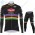 Winter 2021 Alpecin Fenix World Champion Noir Abbigliamento Maglia Ciclismo Manica Lunga e Salopette Lunga KWEZH