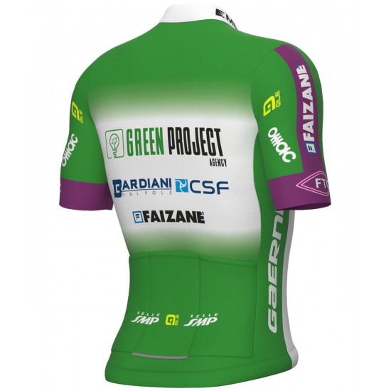 Maglia da ciclismo Green Project-Bardiani Csf-Faizane' 2023 manica corta (cerniera lunga)-ALE Professional Cycling Team Maglia da ciclismo Green Project-Bardiani Csf-Faizane' 2023 manica corta (cerniera lunga)-ALE Professional Cycling Team
