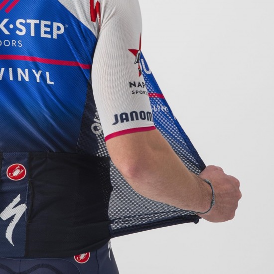 Maglia da ciclismo Quick Step Alpha Vinyl 2022 CLIMBER'S 3.1 manica corta (cerniera lunga) squadra di ciclismo professionale Maglia da ciclismo Quick Step Alpha Vinyl 2022 CLIMBER'S 3.1 manica corta (cerniera lunga) squadra di ciclismo professionale