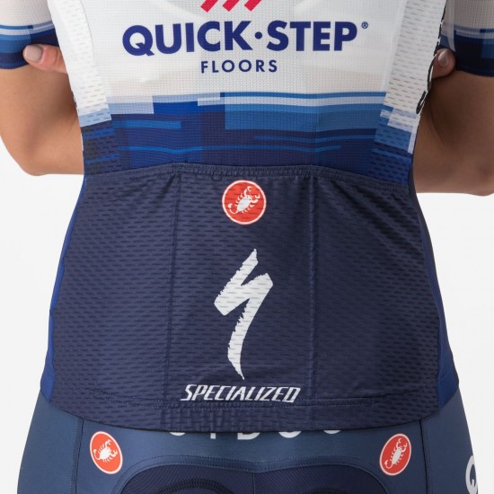 Soudal Quick-Step 2023 Competizione Maglia da ciclismo a maniche corte da donna Squadra di ciclismo professionale Soudal Quick-Step 2023 Competizione Maglia da ciclismo a maniche corte da donna Squadra di ciclismo professionale