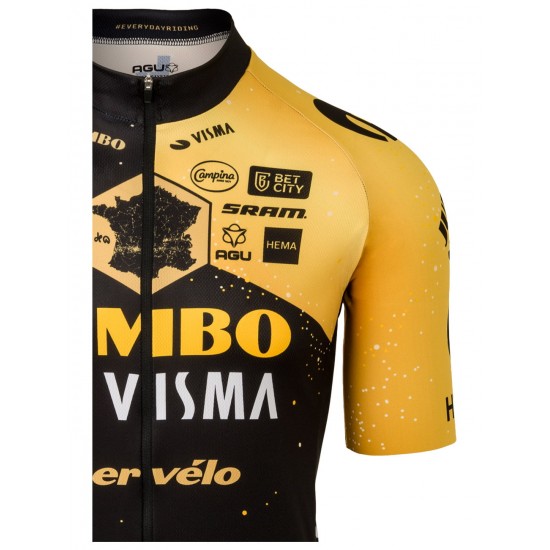 TEAM JUMBO-VISMA Tour de France Edition 2023 maglia da ciclismo manica corta squadra di ciclismo professionale TEAM JUMBO-VISMA Tour de France Edition 2023 maglia da ciclismo manica corta squadra di ciclismo professionale