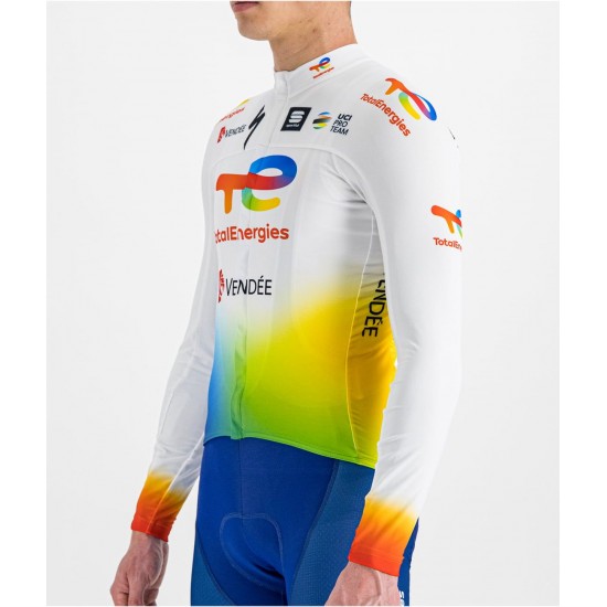 Maglia da ciclismo Team TotalEnergies 2022 squadra di ciclisti professionisti a maniche lunghe Maglia da ciclismo Team TotalEnergies 2022 squadra di ciclisti professionisti a maniche lunghe