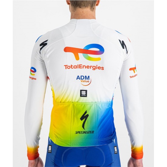 Maglia da ciclismo Team TotalEnergies 2022 squadra di ciclisti professionisti a maniche lunghe Maglia da ciclismo Team TotalEnergies 2022 squadra di ciclisti professionisti a maniche lunghe