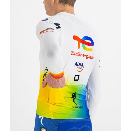 Maglia da ciclismo Team TotalEnergies 2022 squadra di ciclisti professionisti a maniche lunghe Maglia da ciclismo Team TotalEnergies 2022 squadra di ciclisti professionisti a maniche lunghe